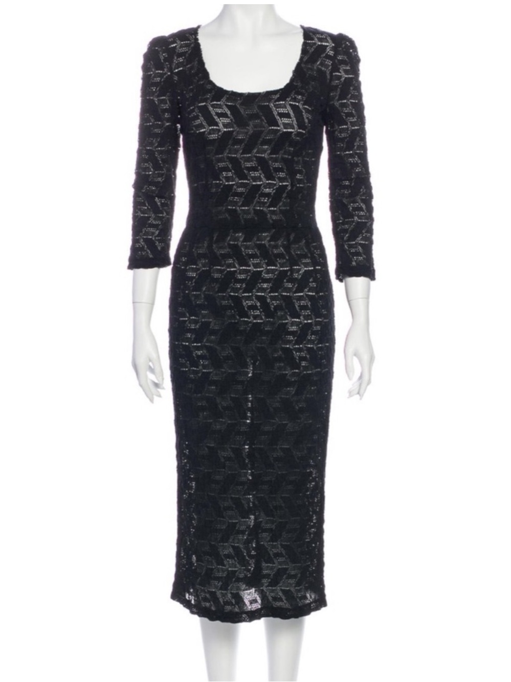 Dolce & Gabbana Long Sleeve Midi Dress Size 4